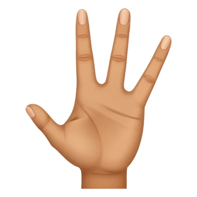 a finger holding up 3 fingers sticker