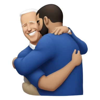 Drake hugging joe biden sticker