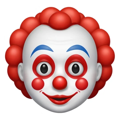 a person wearing a clown nose sticker