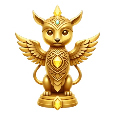fantasy magic golden totem low poly sticker