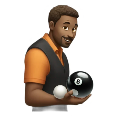 man playing 8 ball pool sticker