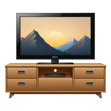 modern tv on a cupboard sticker