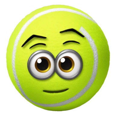 Tennis ball looking Like a minion sticker