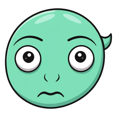 Eye rolling face sticker