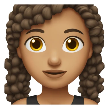 Beautiful fit girl ,brown hair and eyes with black dress  sticker