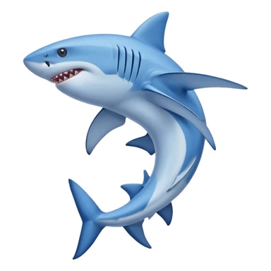 Shark emoji with two legs and blue Nike shoes on his feet sticker