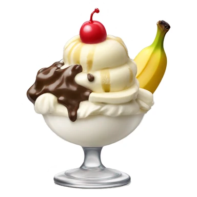 banana split sundae ice cream sticker