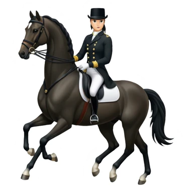 Dressage horse sticker