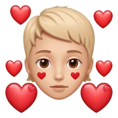 Yorker with hearts as eyes sticker