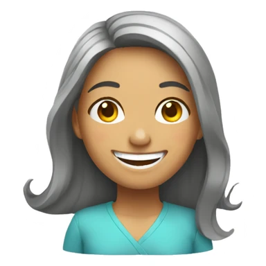 mujer sonriendo sticker
