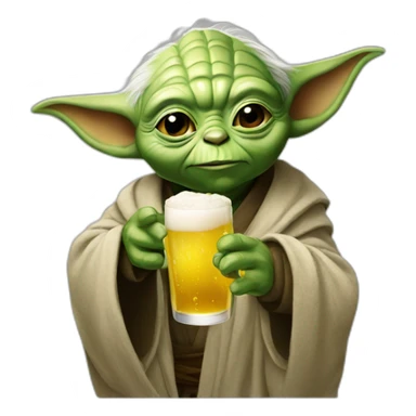Yoda drink the beer sticker