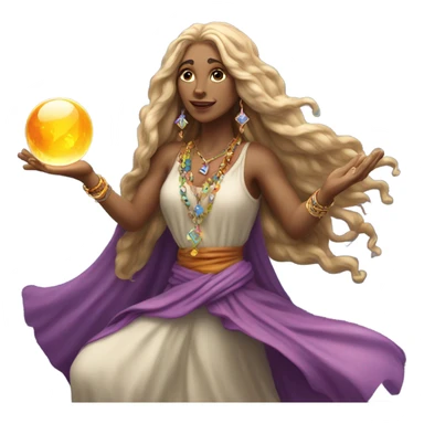 fortune teller white woman sticker