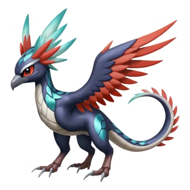 Trico-Dialga-Yveltal-Meloetta-Latias-Nargacuga-Noivern-hybrid-fusion-creature, full body sticker