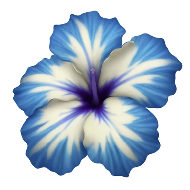 Blue hibiscus flower sticker