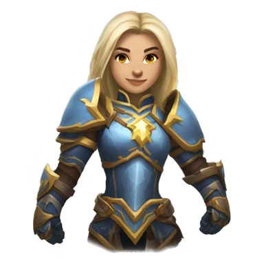 World of Warcraft Female Paladin with Thunderfury sticker