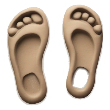 pair of shoe prints in clay sticker