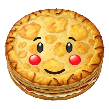 swiss rösti, round, gold and crispy sticker