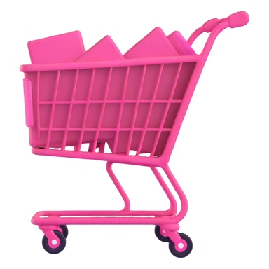 pink shopping cart, variation 2 sticker