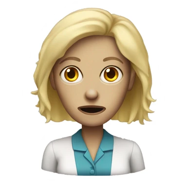 zombie middle age blonde teacher boring sticker