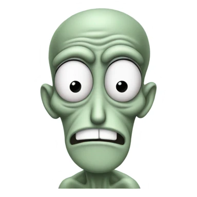 Squidward saying what the sigma  sticker