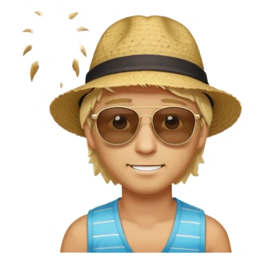 Blonde guy tourist in a beach from Lima, Peru sticker