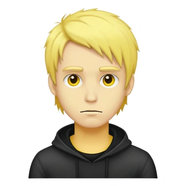 Make an yellow man like this 🙄 and make him have emo hairs sticker