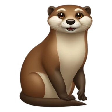 loutre sur un renard sticker