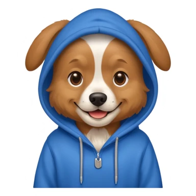 Realistic dog wearing hoodie sticker