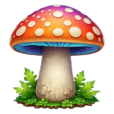 psychodelic mushroom single simple colorful harvested sticker