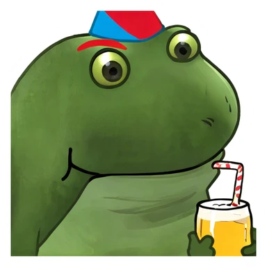 holding a beer sticker