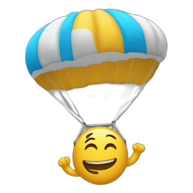 Un caca qui fait du saut en parachute sticker