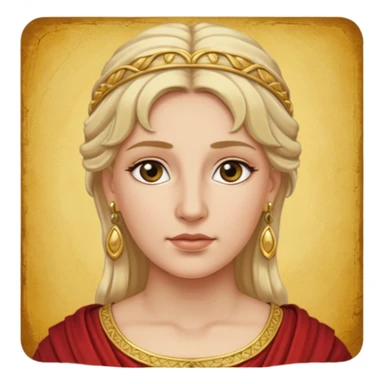 Ancient Roman woman with earrings and blonde hair sticker