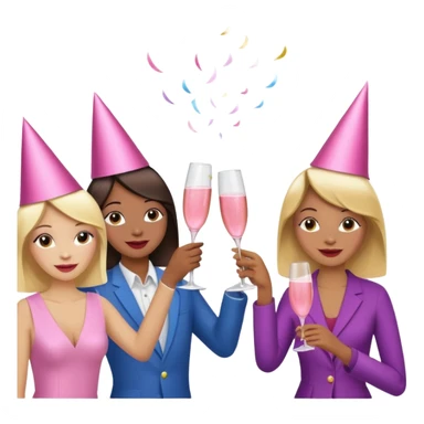 cheers spam pink champagne glases clink sticker