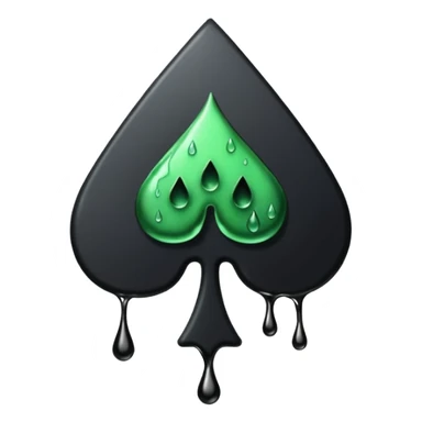 Ace of spades black slimey drip effect sticker