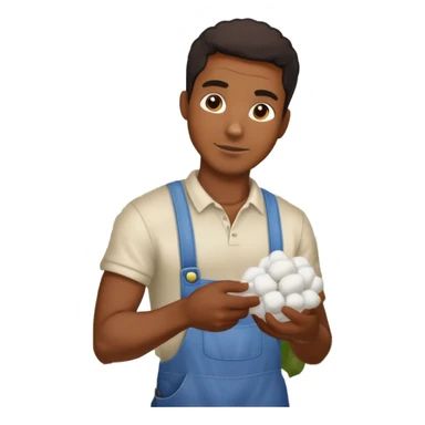 Black man picking Cotten sticker