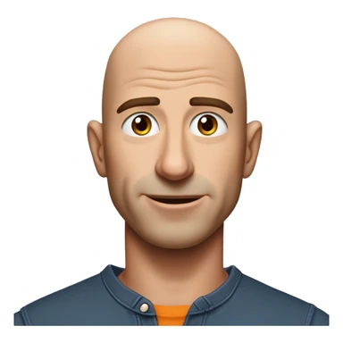 generate the  jeff bezos emoji, his face has a "why is that" look and his hand are on his neck scraching sticker