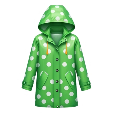 green polka dot raincoat sticker