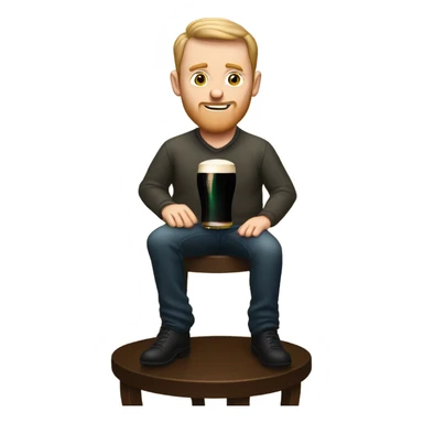 White man hammered drunk drinking Guinness in an Irish pub sticker