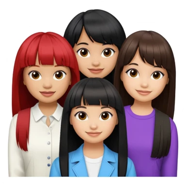 Raven-Symoné, Debby Ryan (straight bangs), and Jenna Ortega sticker
