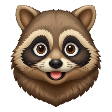  racoon holding a human mustache sticker