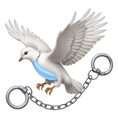 Freedom, the dove flies away, Break, Handcuffs, Escape, Chains, Broken sticker