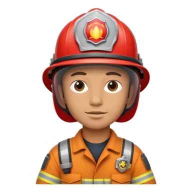 Firefighter wearing helmets sticker