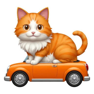 cat on car sticker