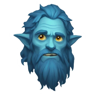 Spectral giant firbolg blue sad sticker