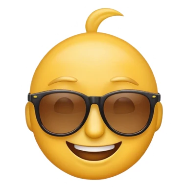 smirking emoji with sunglasses on sticker