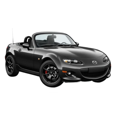 Mazda mx 5 black black rims  sticker