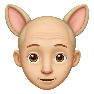 man with funny ears sticker