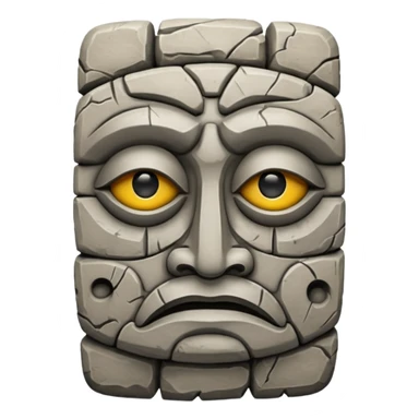 stone face totem sticker