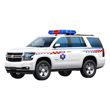 Emergency Response SUV - Chevrolet Tahoe (Model Year: 2021) (Iconic colour: White with red/blue sirens) sticker
