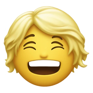 emoji cara amarilla redonda pronunciando el sonido i sonriendo sticker